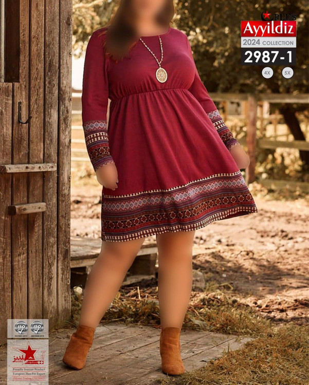 تونیک مجلسی زنانه سایز بزرگ کد 2987