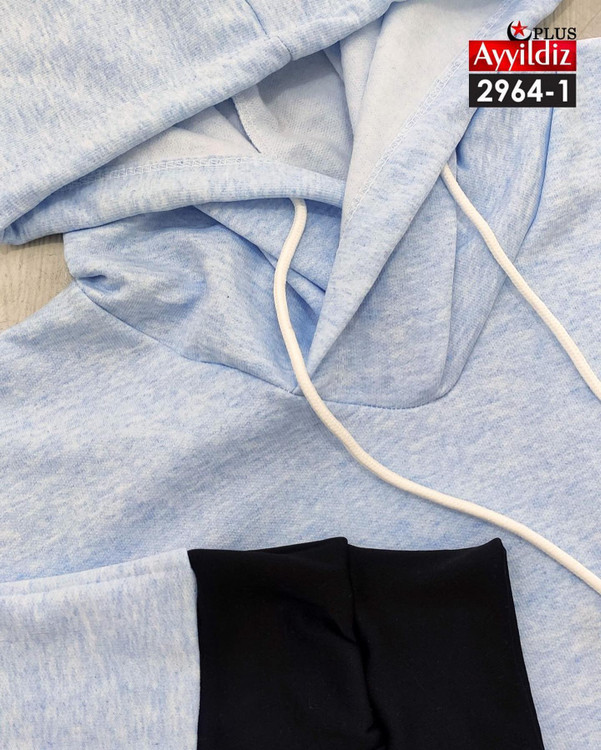 هودی لانگ زنانه سایز بزرگ کد 2964