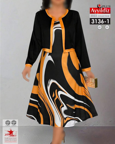 کت و سارافون زنانه سایز بزرگ کد 3136