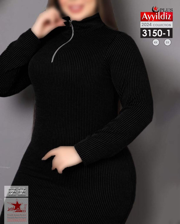 پیراهن نخی اسپورت زنانه سایز بزرگ کد 3150