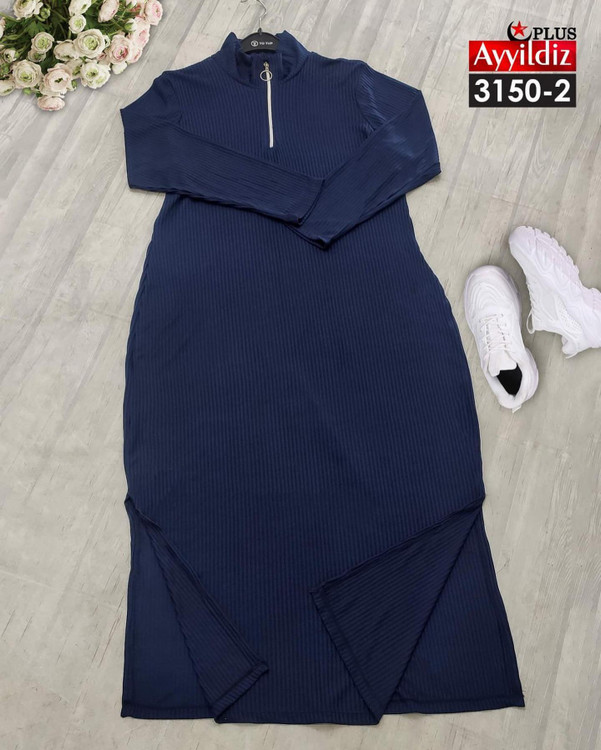 پیراهن نخی اسپورت زنانه سایز بزرگ کد 3150