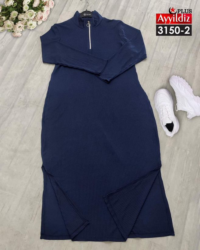 پیراهن نخی اسپورت زنانه سایز بزرگ کد 3150