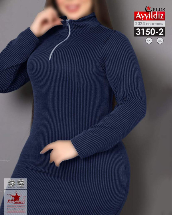 پیراهن نخی اسپورت زنانه سایز بزرگ کد 3150