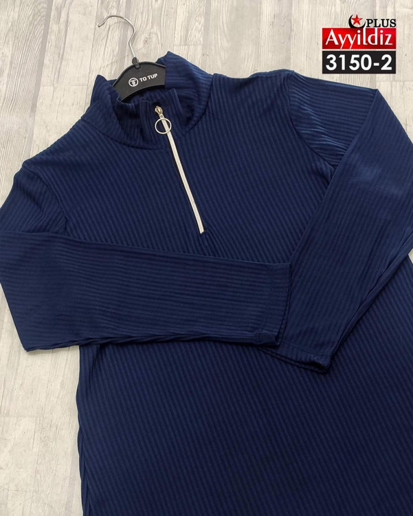 پیراهن نخی اسپورت زنانه سایز بزرگ کد 3150