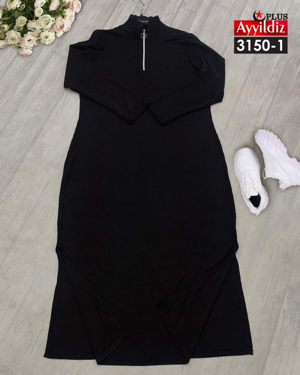 پیراهن نخی اسپورت زنانه سایز بزرگ کد 3150