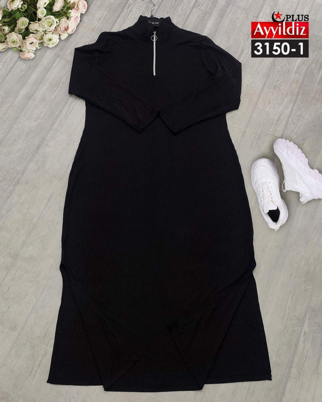 پیراهن نخی اسپورت زنانه سایز بزرگ کد 3150