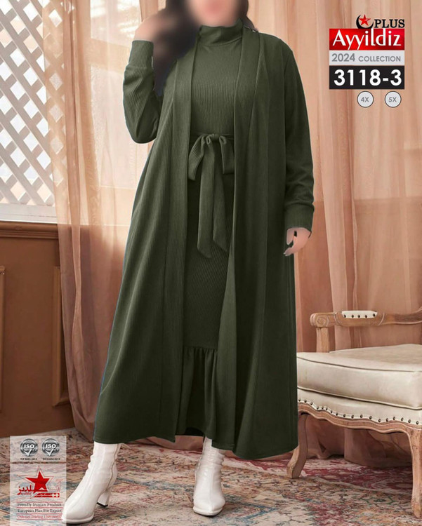 رویه و سارافون زنانه مجلسی سایز بزرگ کد 3118