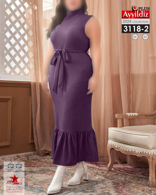 رویه و سارافون زنانه مجلسی سایز بزرگ کد 3118