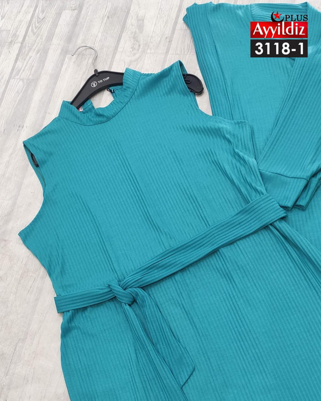 رویه و سارافون زنانه مجلسی سایز بزرگ کد 3118