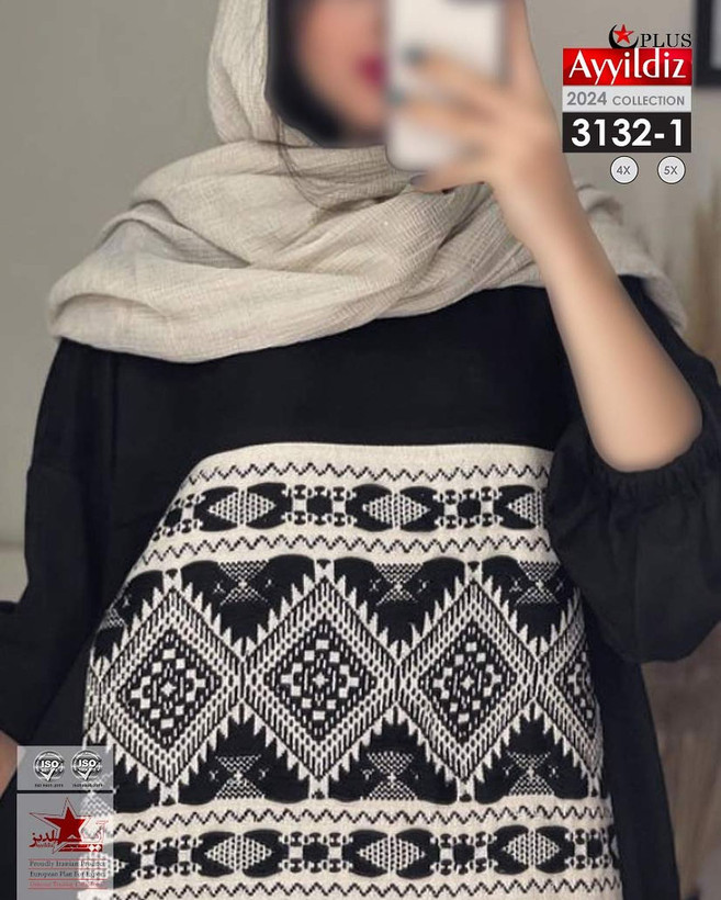 مانتو / پیراهن / کفتان زنانه سایز بزرگ کد 3132