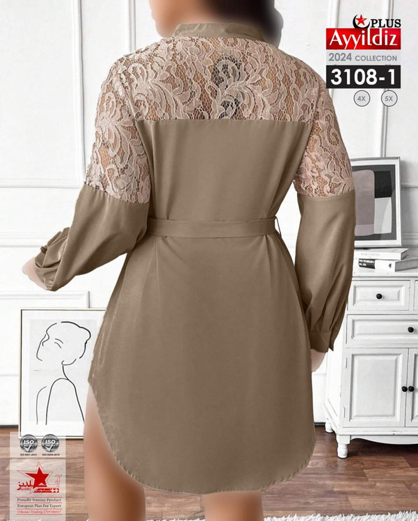 تونیک مجلسی زنانه سایز بزرگ کد 3108