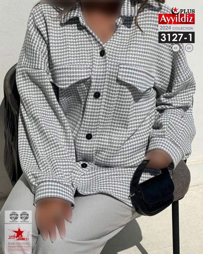 شومیز پائیزه زنانه سایز بزرگ کد 3127