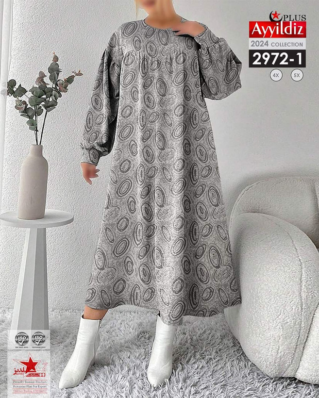 پیراهن / کفتان زنانه سایز بزرگ کد 2972