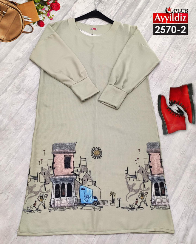 مانتو / پیراهن / کفتان زنانه سایز بزرگ کد 2570