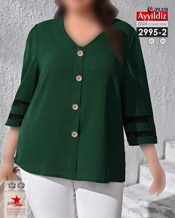 شومیز مجلسی زنانه سایز بزرگ کد 2995