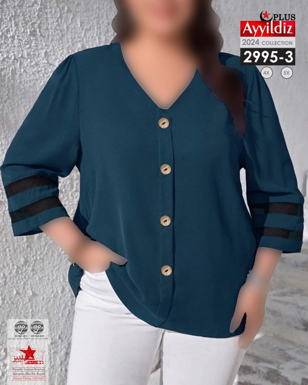 شومیز مجلسی زنانه سایز بزرگ کد 2995