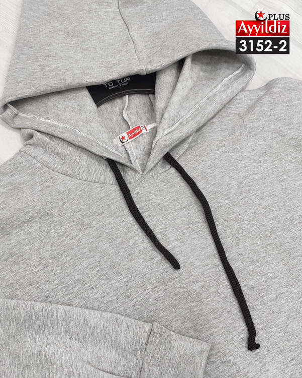 هودی لانگ زمستانی زنانه سایزبزرگ کد 3152