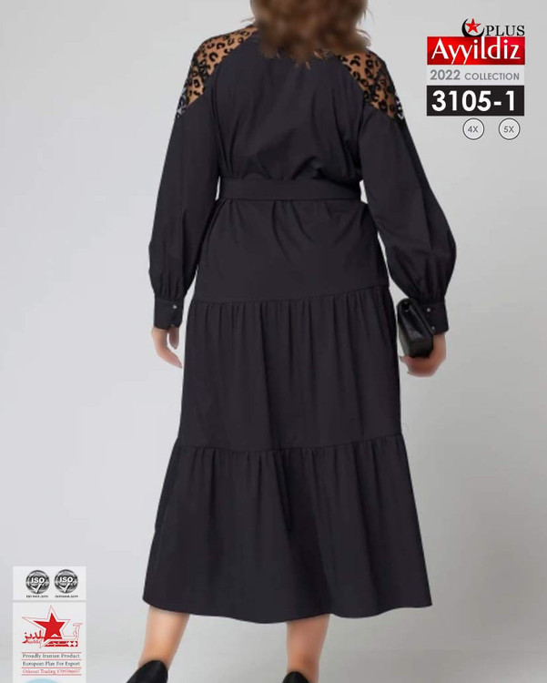 پیراهن مجلسی زنانه سایز بزرگ کد 3105