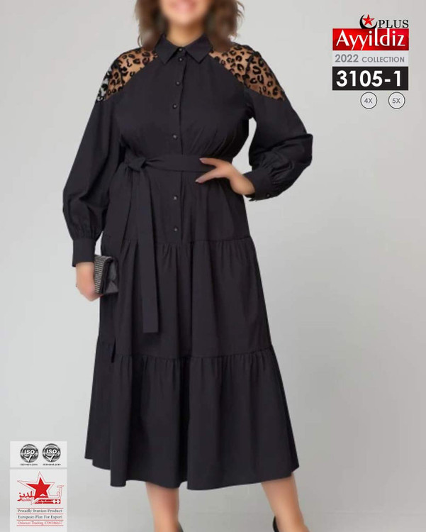 پیراهن مجلسی زنانه سایز بزرگ کد 3105