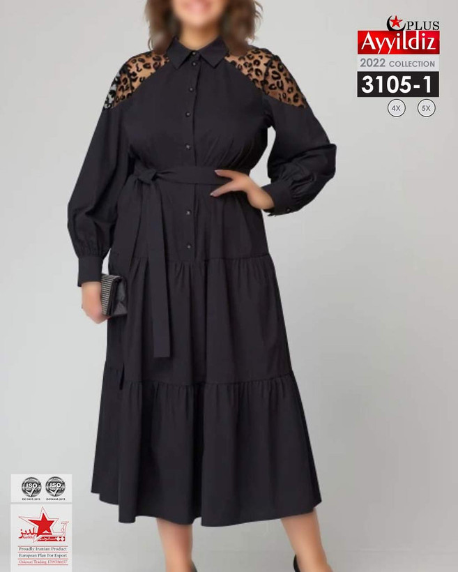 پیراهن مجلسی زنانه سایز بزرگ کد 3105