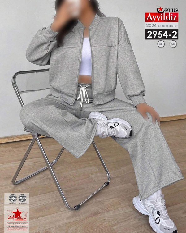 سیوشرت شلوار کرکدار سایز بزرگ کد 2954