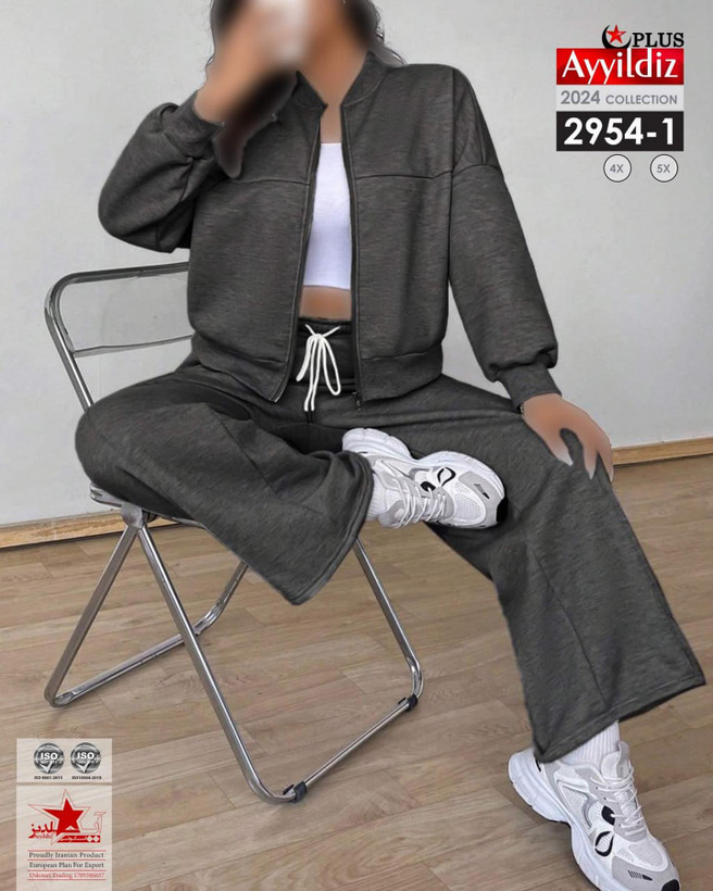 سیوشرت شلوار کرکدار سایز بزرگ کد 2954