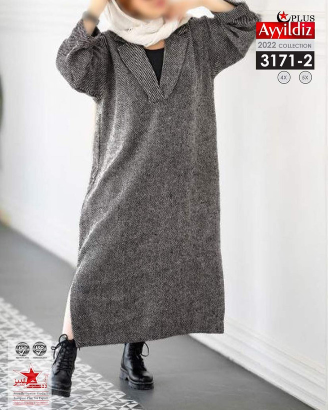 مانتو / پیراهن / کفتان زنانه سایز بزرگ کد 3171