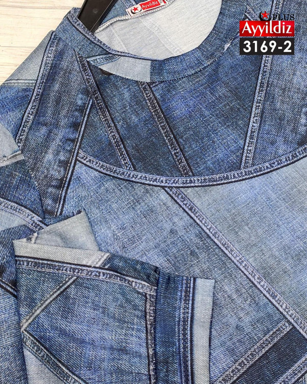 بلوز طرح لی نخی زنانه سایز بزرگ کد 3169