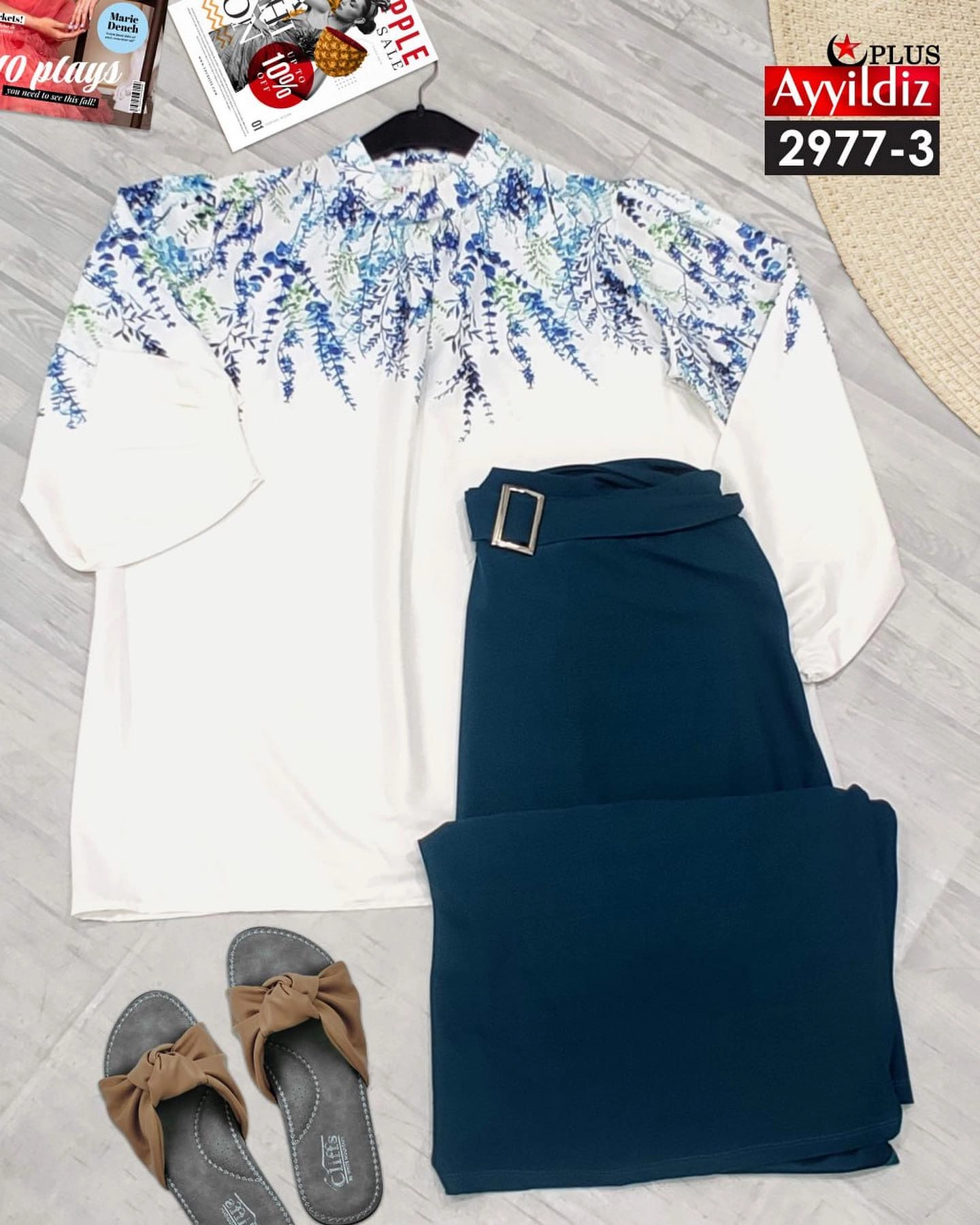 بلوز دامن مجلسی زنانه سایز بزرگ کد 2977