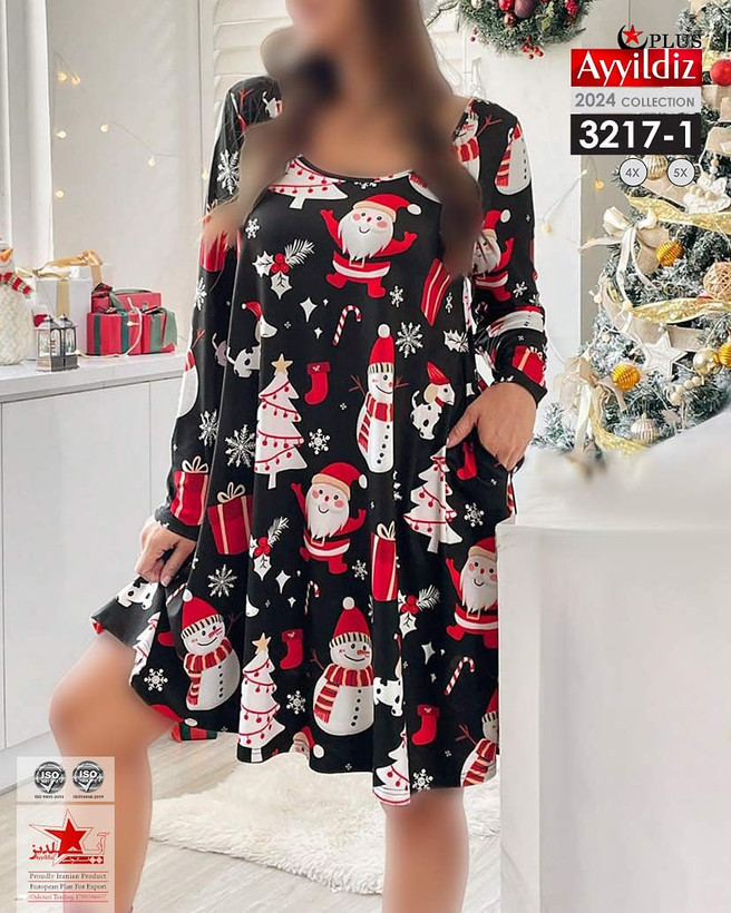 تونیک خاص کریسمس سایز بزرگ کد 3217