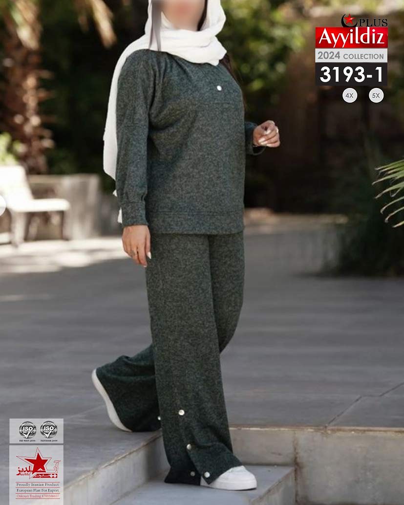 ست بلوز شلوار پاییزه سایز بزرگ کد 3193