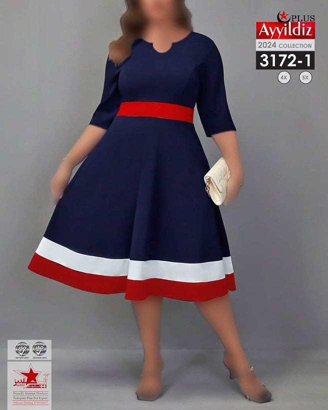 پیراهن مجلسی سایز بزرگ کد 3172