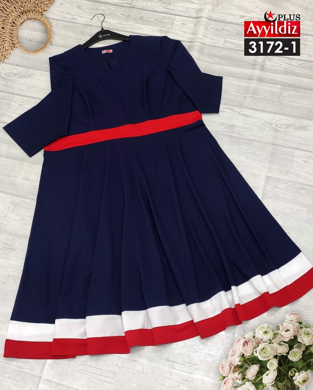 پیراهن مجلسی سایز بزرگ کد 3172