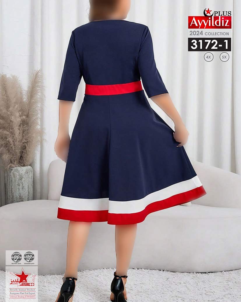 پیراهن مجلسی سایز بزرگ کد 3172