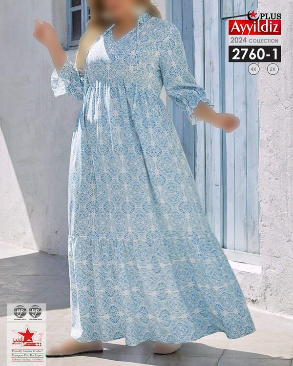 پیراهن مجلسی زنانه سایز بزرگ کد 2760