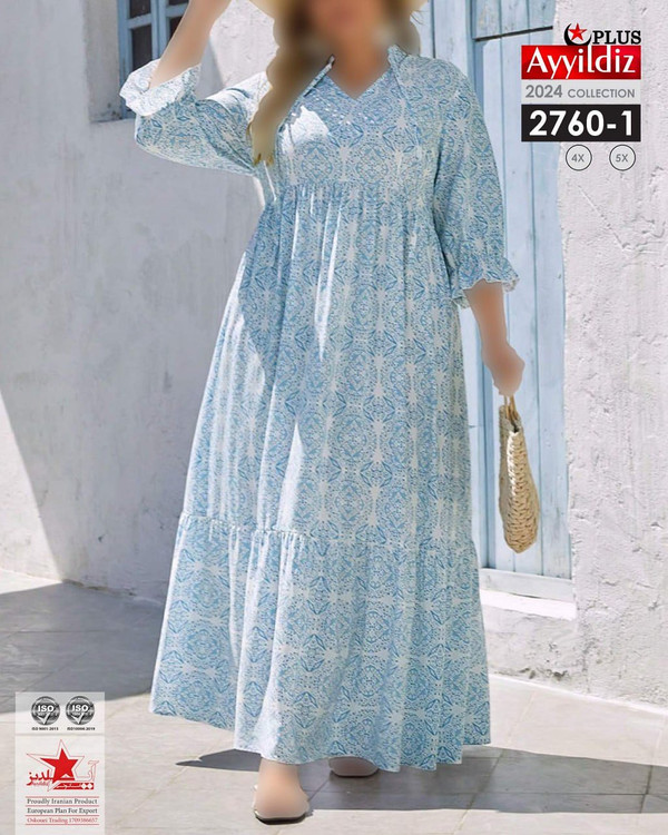 پیراهن مجلسی زنانه سایز بزرگ کد 2760