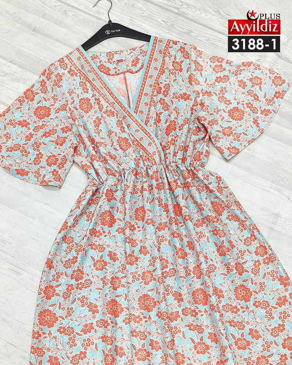 پیراهن مجلسی زنانه سایز بزرگ کد 3188