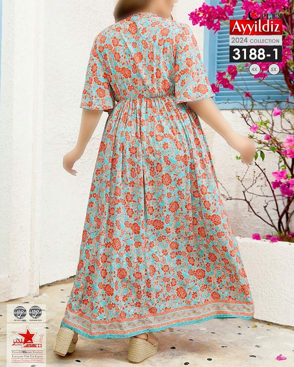 پیراهن مجلسی زنانه سایز بزرگ کد 3188