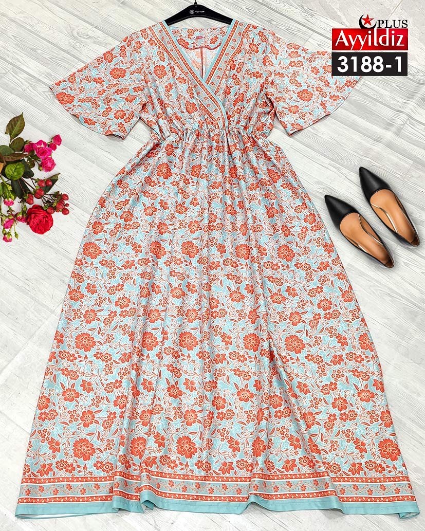 پیراهن مجلسی زنانه سایز بزرگ کد 3188