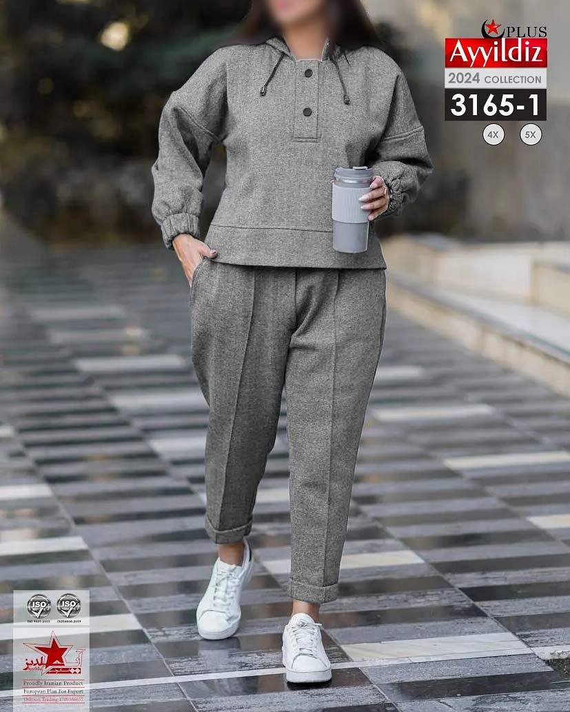 بلوز شلوار کرکدار زنانه سایز بزرگ کد 3165