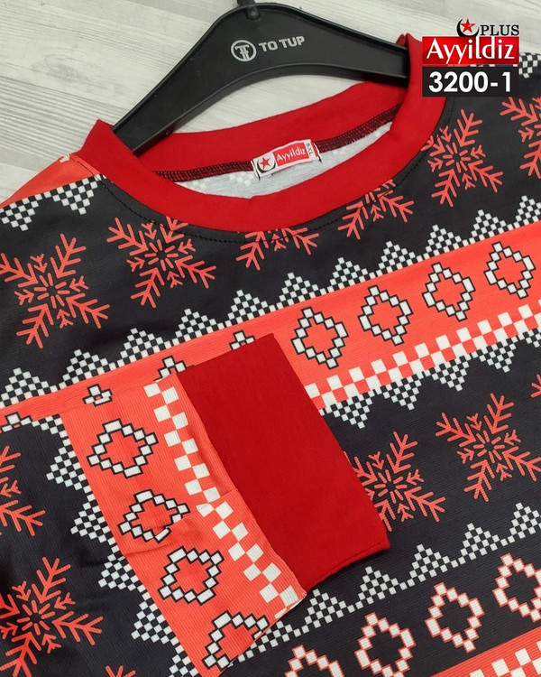 تونیک کریسمسی زنانه سایز بزرگ کد 3200