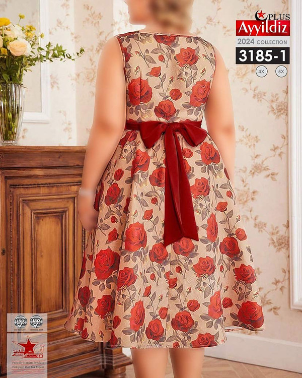 پیراهن عروسکی زنانه سایز بزرگ کد 3185