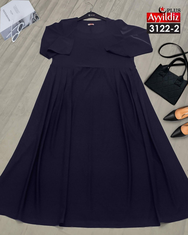 پیراهن مجلسی بغل پلیسه زنانه سایز بزرگ کد 3122