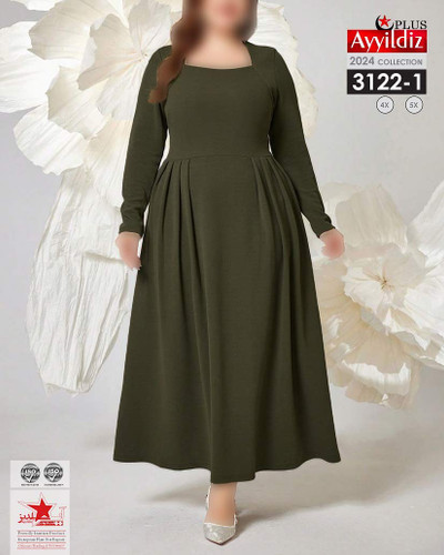 پیراهن مجلسی بغل پلیسه زنانه سایز بزرگ کد 3122