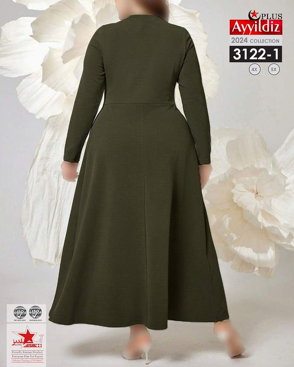 پیراهن مجلسی بغل پلیسه زنانه سایز بزرگ کد 3122