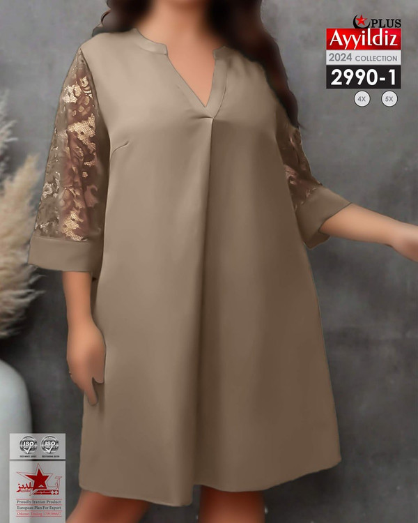 تونیک مجلسی زنانه سایز بزرگ کد 2990