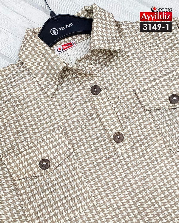 مانتو / پیراهن / کفتان زنانه سایز بزرگ کد 3149