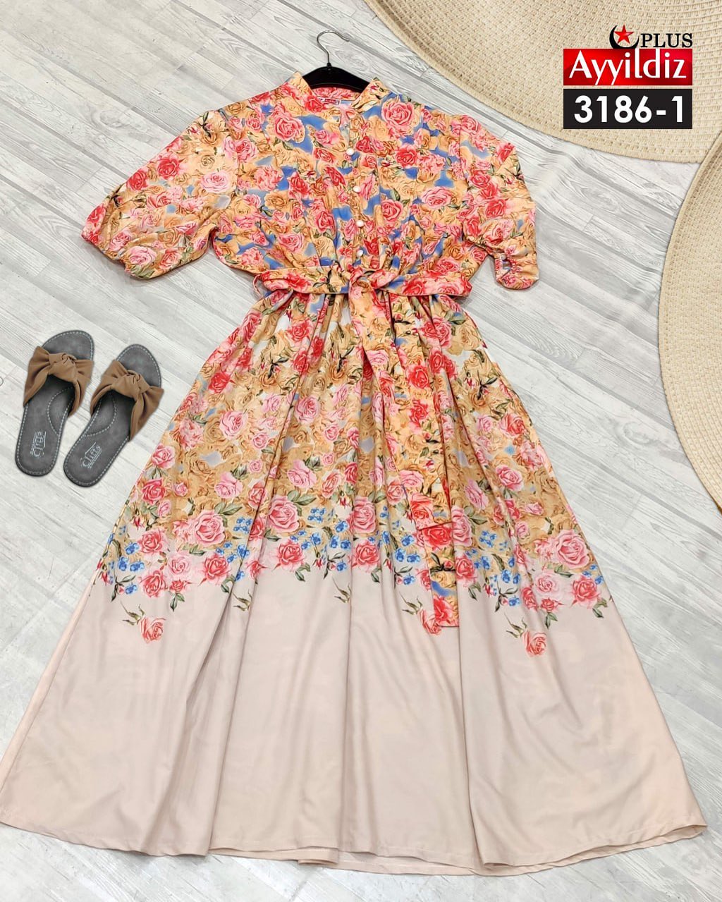 پیراهن مجلسی زنانه سایز بزرگ کد 3186