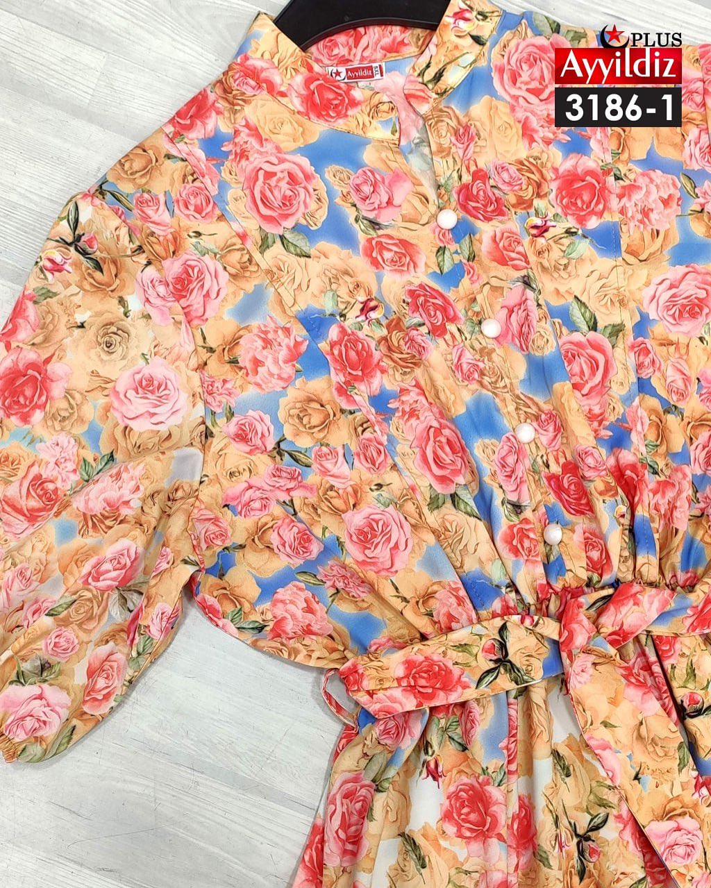 پیراهن مجلسی زنانه سایز بزرگ کد 3186