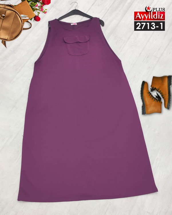 سارافون جلو جیب زنانه سایز بزرگ کد 2713